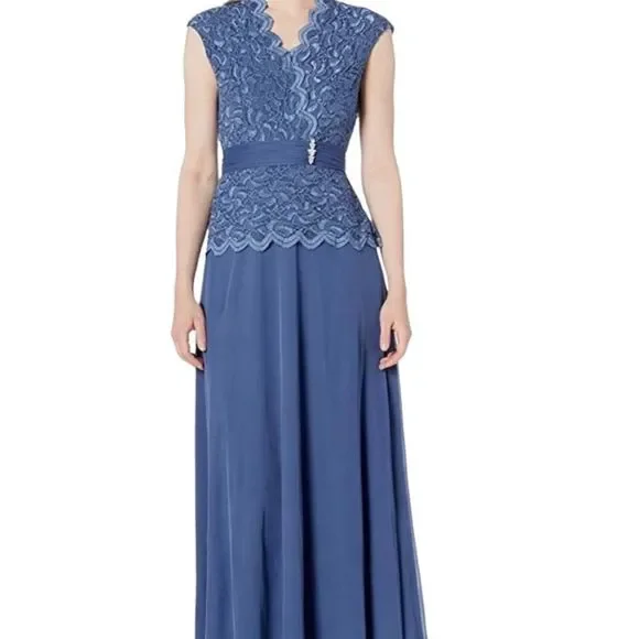 Onyx Nite | Dresses | Onyxniteblue Lace Gown Size 2 Nwt | Poshmark